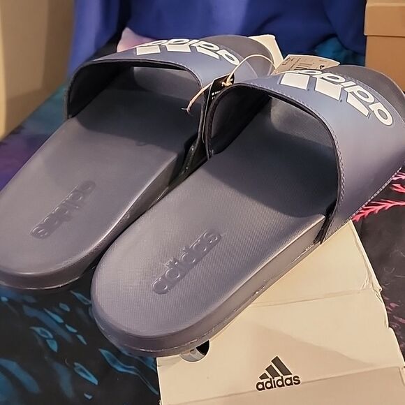 Adidas Adilette Comfort Navy Blue Slides size 13